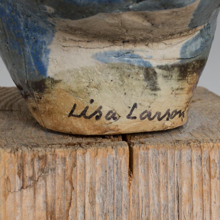 A stoneware sculpture designed by Lisa Larson for Gustavsberg. Unique.