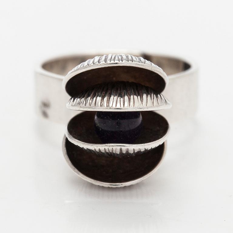 Elis Kauppi, sormus, ametisti, hopea, Kupittaan Kulta, Turku 1970.