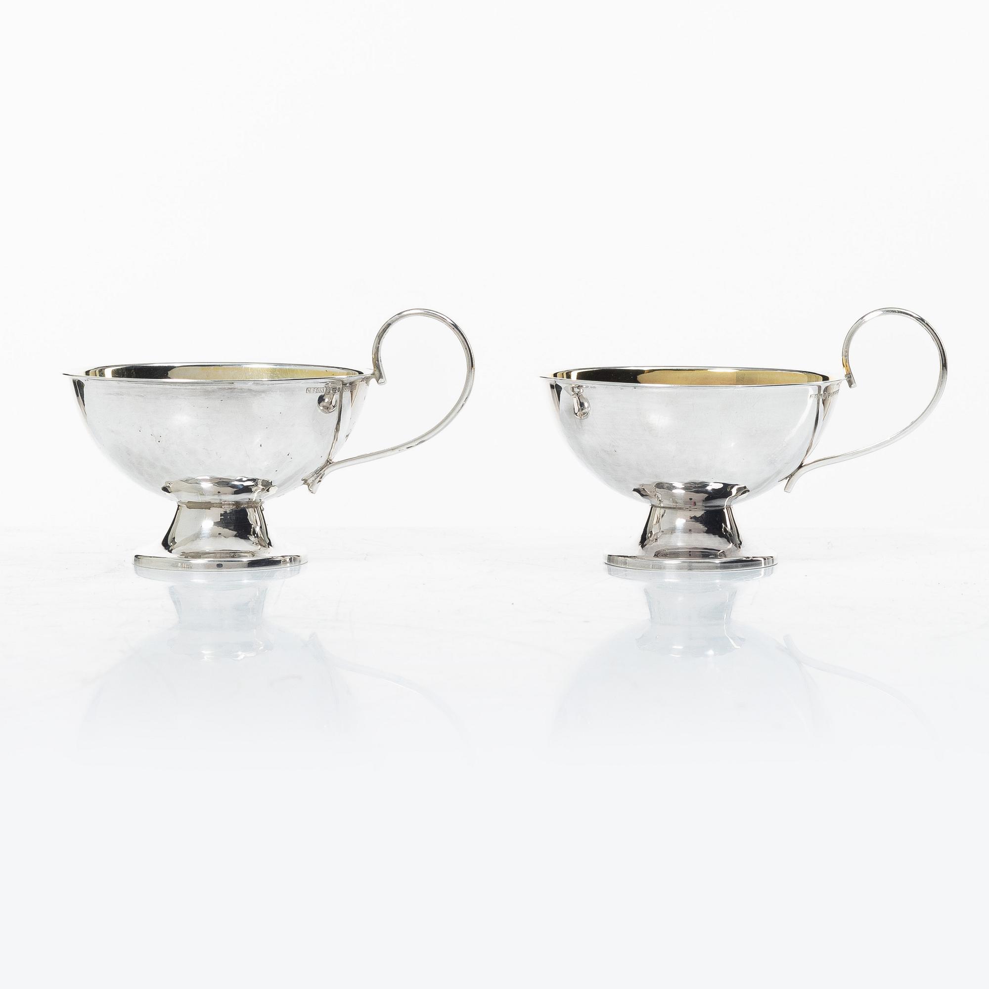 Punchmuggar, 22 st, silver, Ceson Guldvaru AB, Göteborg 1976-1979.