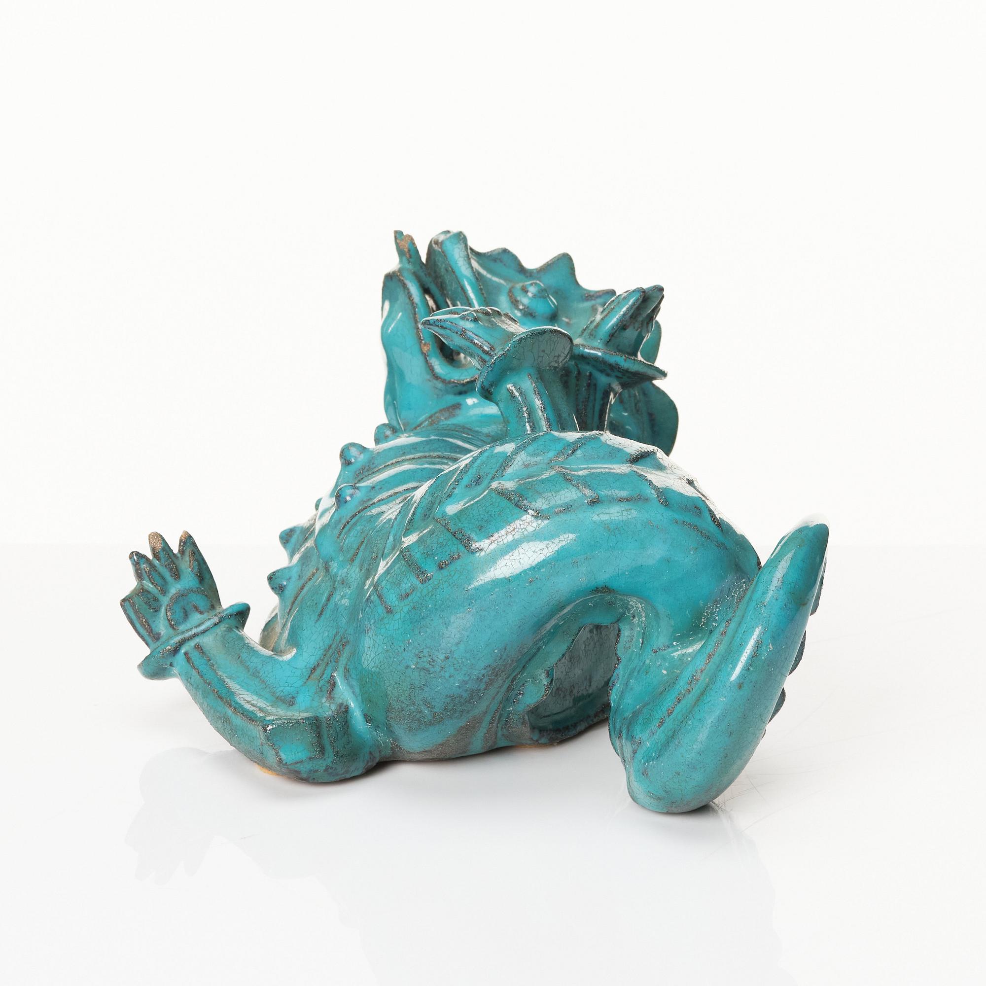 Wilhelm Kåge, a stoneware sculpture of a dragon, Gustavsberg, Sweden 1938.