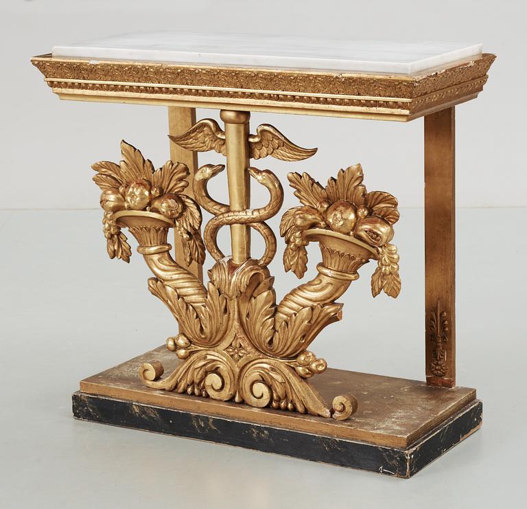 A Swedish empire console table, 19th Century.