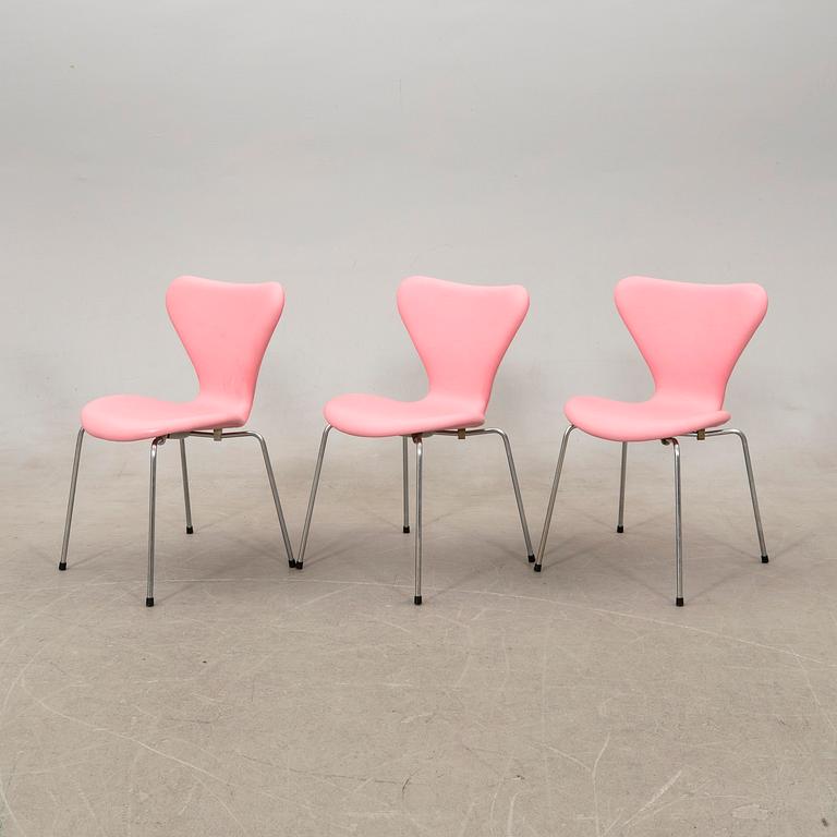 Arne Jacobsen, chairs 6 pcs "The Seven", Fritz Hansen Denmark.