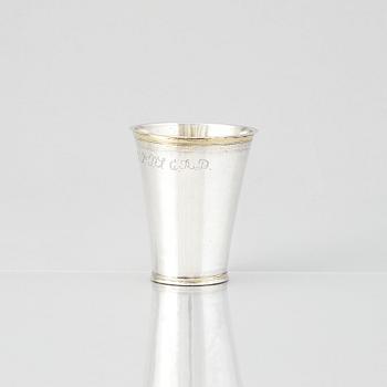 Mattias Möller, bägare, silver, Stockholm 1703. Karolinsk.