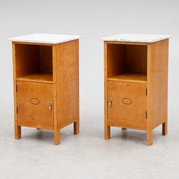 A pair of bedside tables, 1910's/20's.
