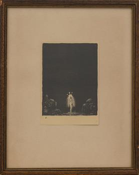 JOHN BAUER, litografi, ej sign.