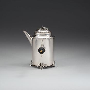 A Swedish 18th century silver coffee-pot, makers mark of Carl Klinwall, Västerås 1781.