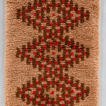 Rya/ ryamatta, tidigt 1900-tal.  Ca 156 x 42 cm.