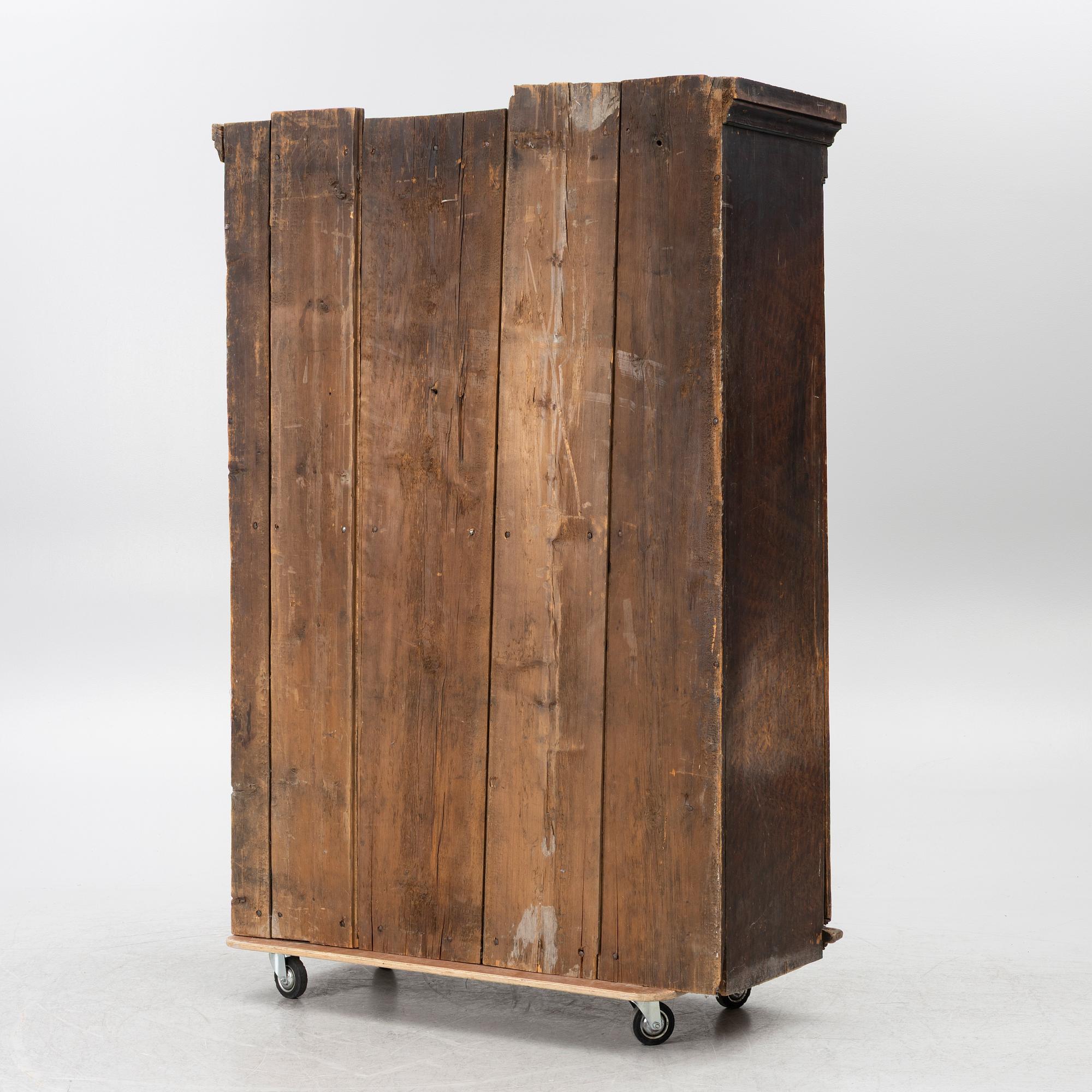 A painted cabinet, Värmland, dated 1847.
