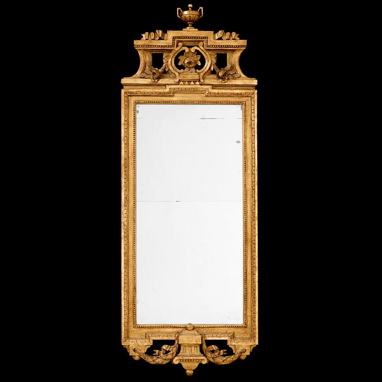 A Gustavian 18th century mirror by Johan Åkerblad, master 1758.