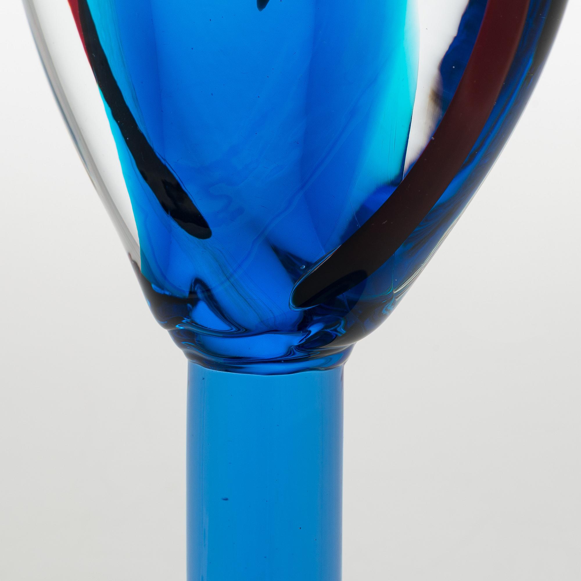 Oiva Toikka, skulptur, "Lollipop", signerad Oiva Toikka, Nuutajärvi 2004 135/200.