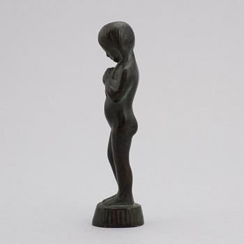 Astri Bergman-Taube, skulptur/sigillstamp, brons, signerad.