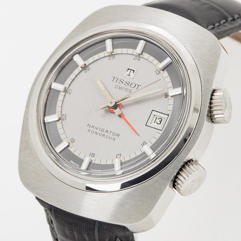 TISSOT, Navigator, Sonorous, wristwatch, 37 x 43 mm.