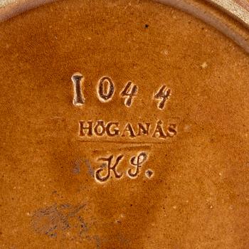 Tobaksburk Höganäs omkring 1900 glaserat lergods.