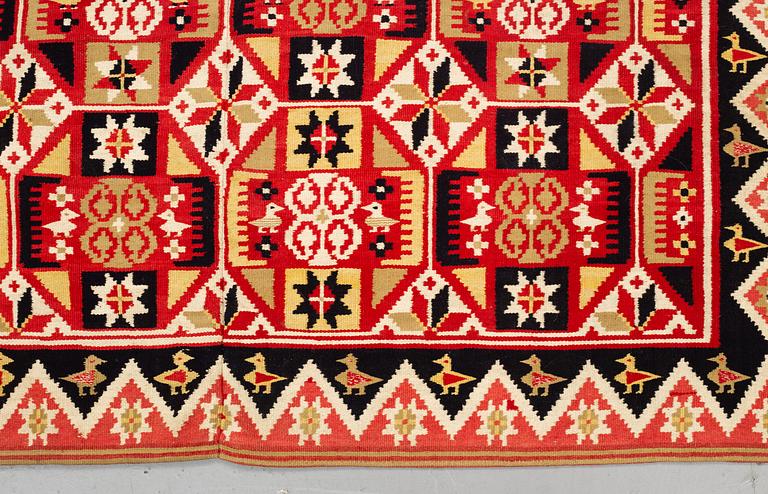 A bed cover, double-interlocked tapestry, ca 197,5-201,5 x 122-125 cm, Scania 1825, Villands district, Sweden.