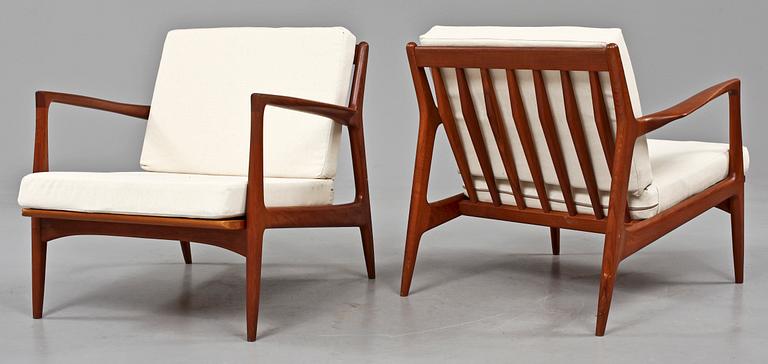 FÅTÖLJER, ett par, Christian Jensen, Haslev, Danmark, 1950/60-tal.