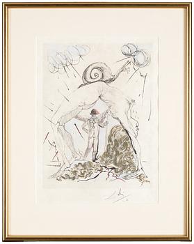 128. Salvador Dalí, "Femme à l 'escargot" ur "Poèms secrets d ' Apollinaire".