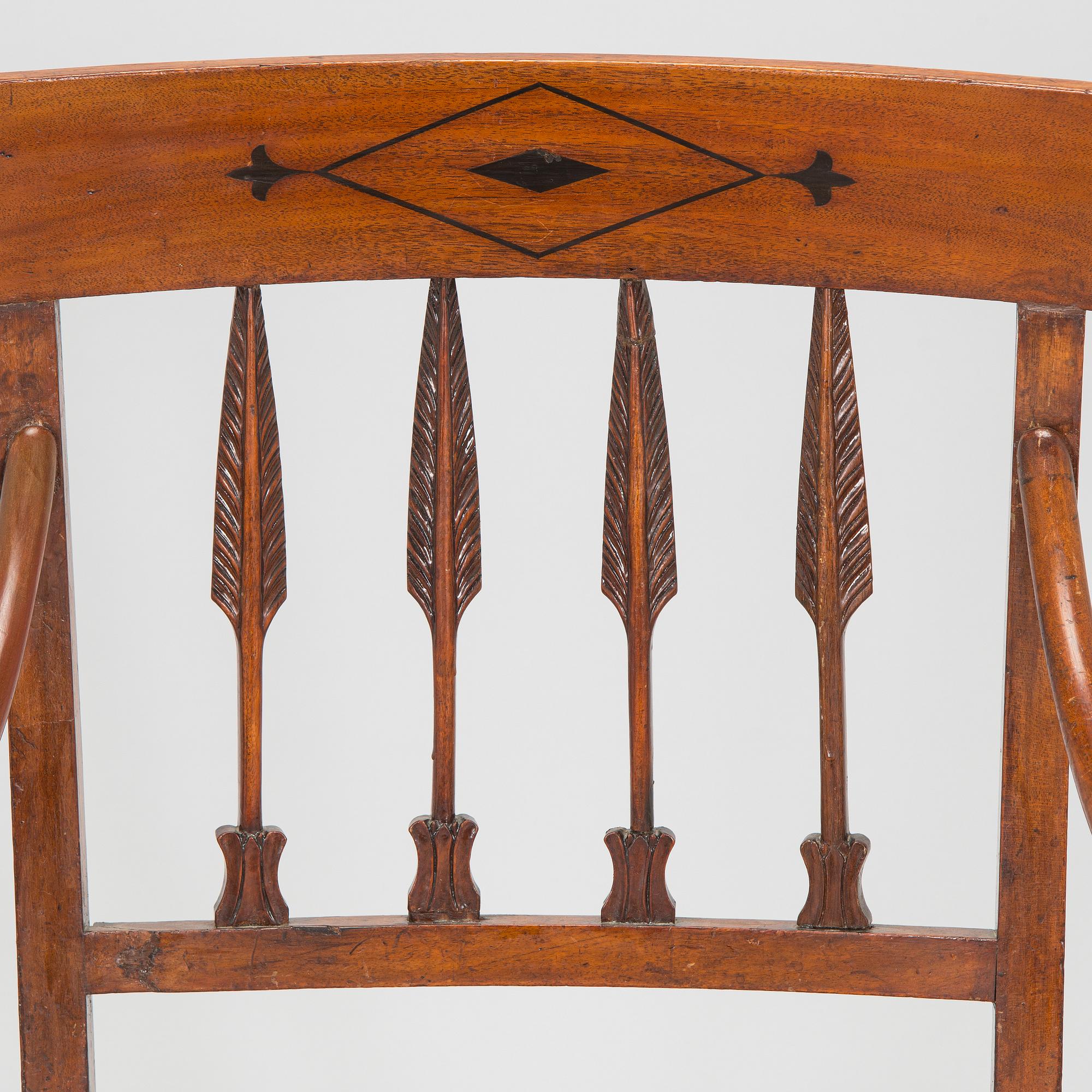 An empire armchair, St. Petersburg ca 1810.