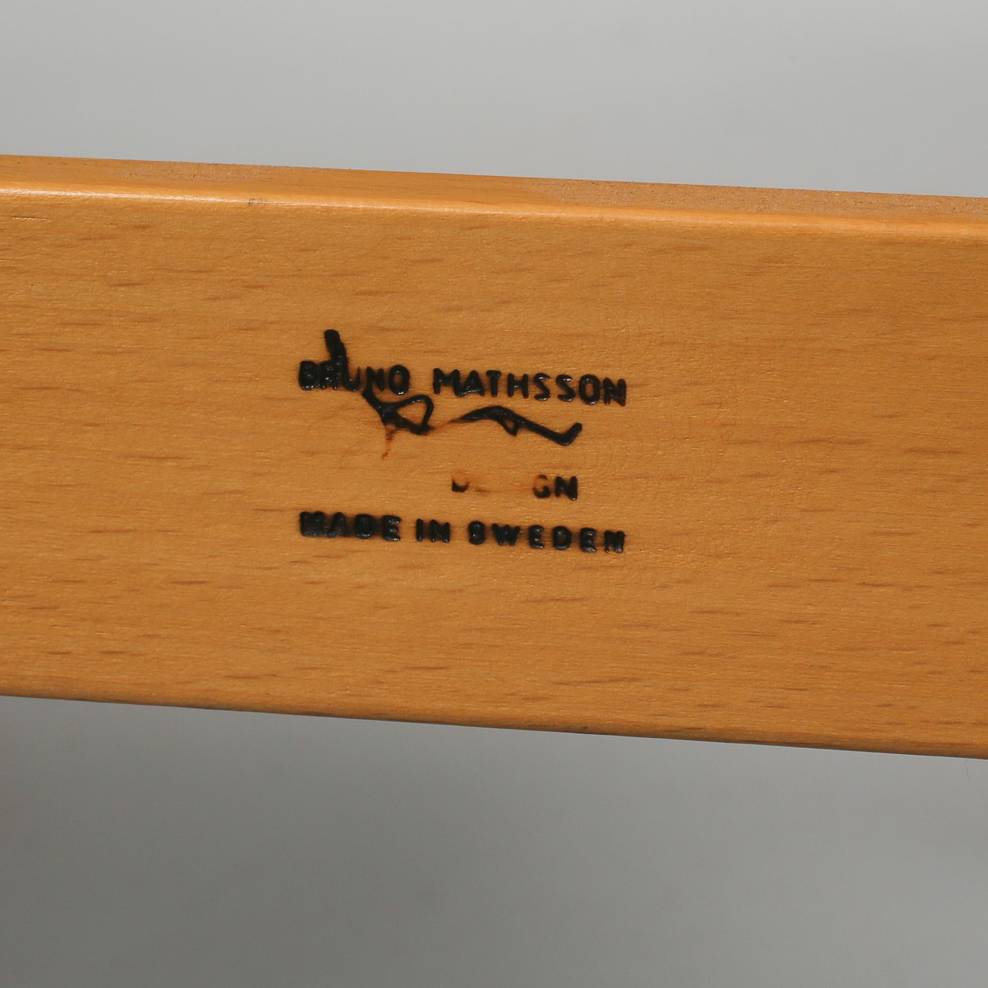 FÅTÖLJER, ett par, "Mina", Bruno Mathsson, 1900-talets andra hälft.