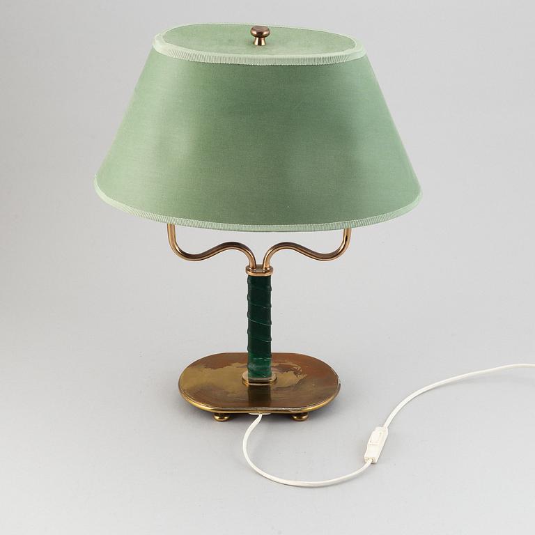 Josef Frank, a brass table lamp model 2388 for Svenskt Tenn, Stockholm, Sweden.