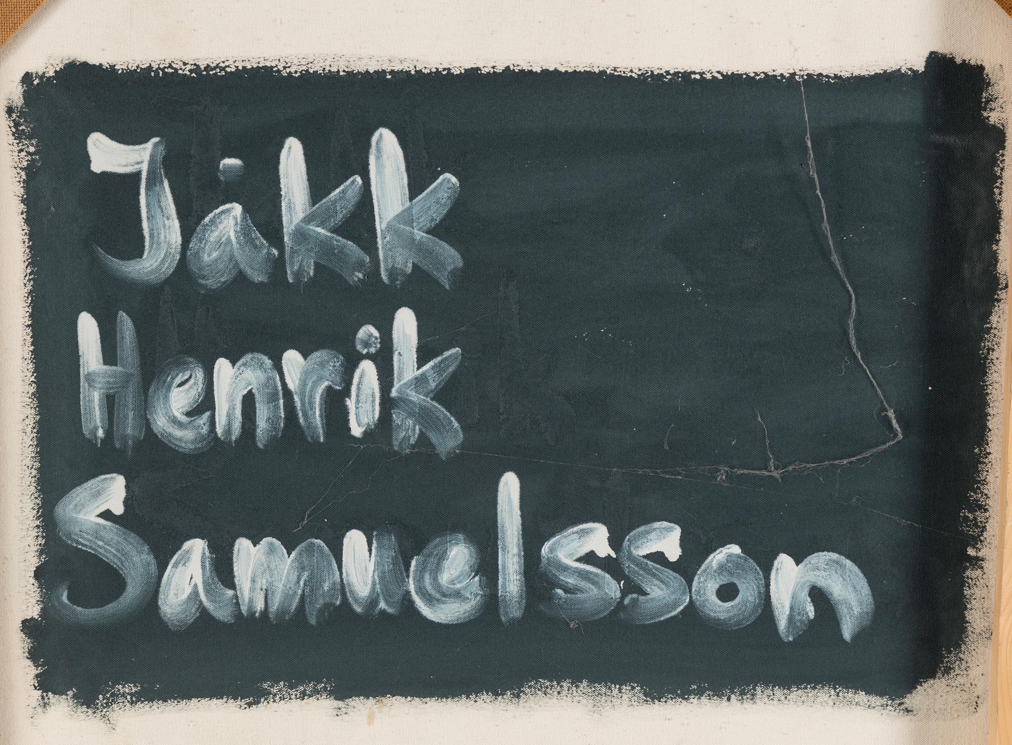 HENRIK SAMUELSSON, oil and mixed media on canvas, signed verso.