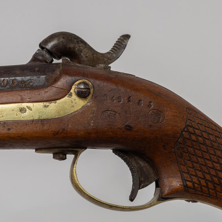 A Swedish rifled cavalry percussion pistol, 1850 pattern,.