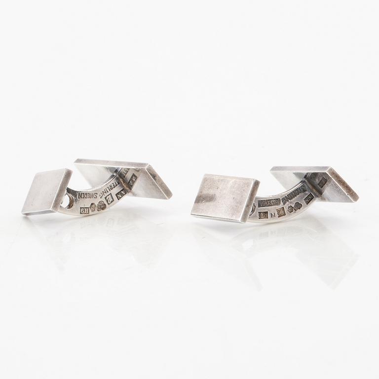 Wiwen Nilsson, cufflinks a pair of silver, Lund 1958.