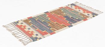 Märta Måås-Fjetterström, a carpet, "Blå heden", flat weave, ca 130 x 60 cm, signed MMF.