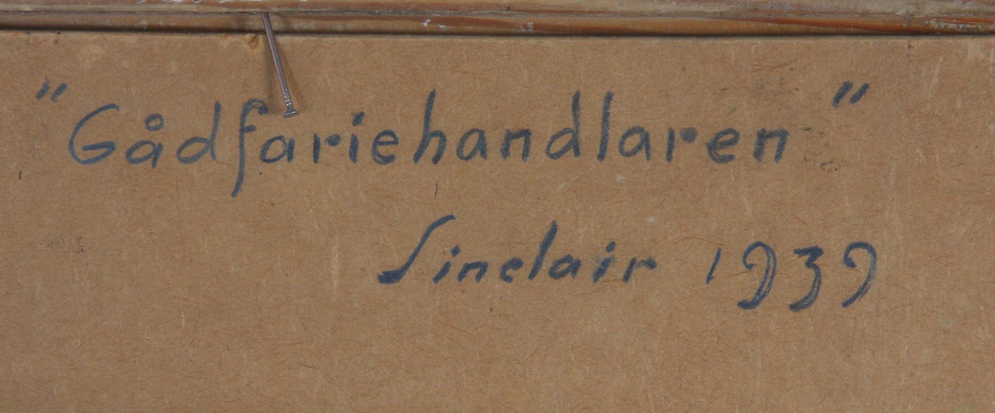 SINCLAIR, FOLKE. Olja på pannå, sign o dat 1939.
