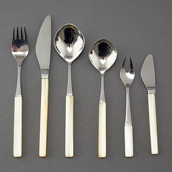 A set of 40pcs of tableware by Tias Eckhoff for Lundtofte, Denmark, second half of the 20th century.