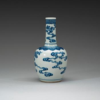 A blue and white vase, 20th Century.