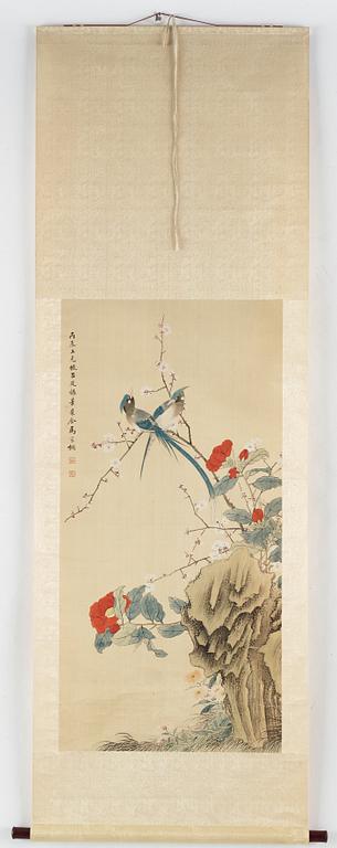 A Chinese scroll painting, after Ma Jiatong (1865-1937).