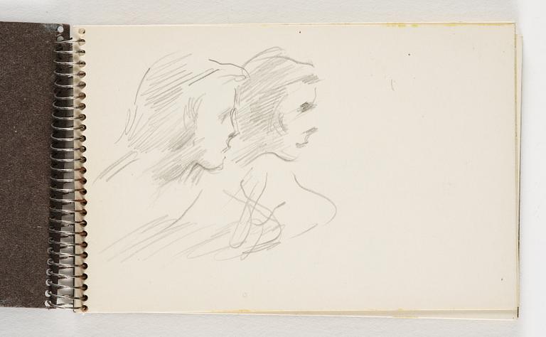 Lotte Laserstein, 10 små skissblock med teckningar.