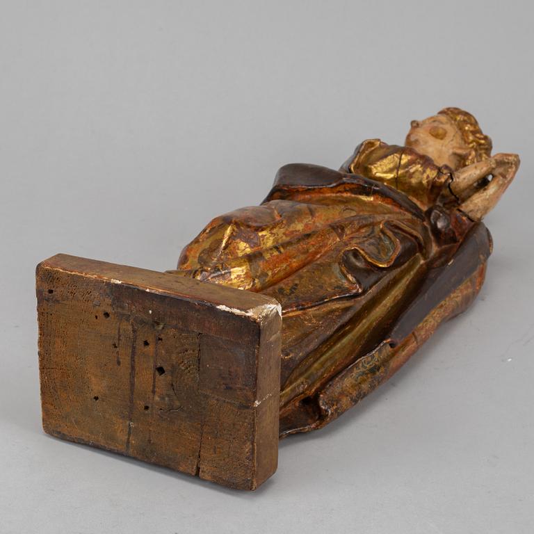 A wooden sculpture, 18th Century.