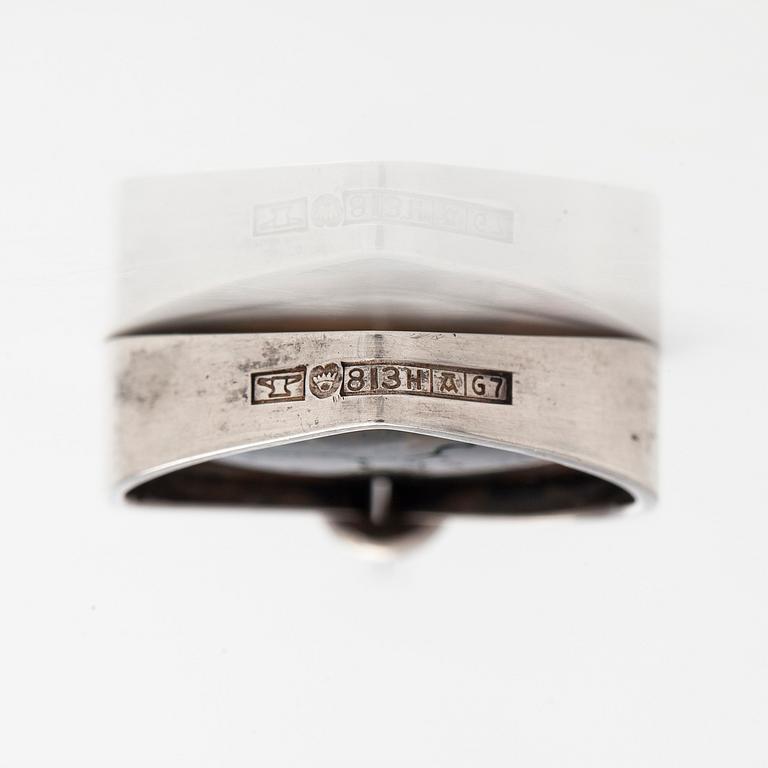 Elis Kauppi, a silver pendant with moss agate. Kupittaan kulta, Turku 1960.