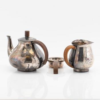 Fritz Hingelberg, Aarhus Denmark, tea service sterling three pieces.