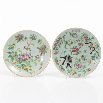 A set of 25 Canton famille rose dishes, 19th century.