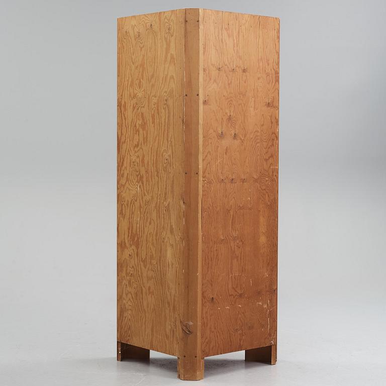 Axel Einar Hjorth, a stained pine "Utö" corner cabinet, Nordiska Kompaniet, Sweden, 1930s.