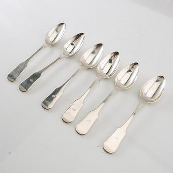 William Lyon spoons 12 pcs silver Gothenburg 1841.