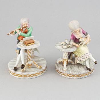 A pair of Royal Copenhagen porcelain figures, Denmark, 20th Century.