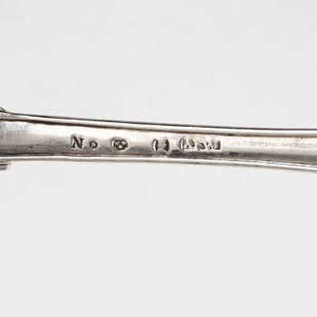 Straining spoons, 2 pcs, silver, Stockholm 1785-1795.