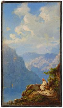 872. Carl Spitzweg, Hermit in a mountainous landscape.