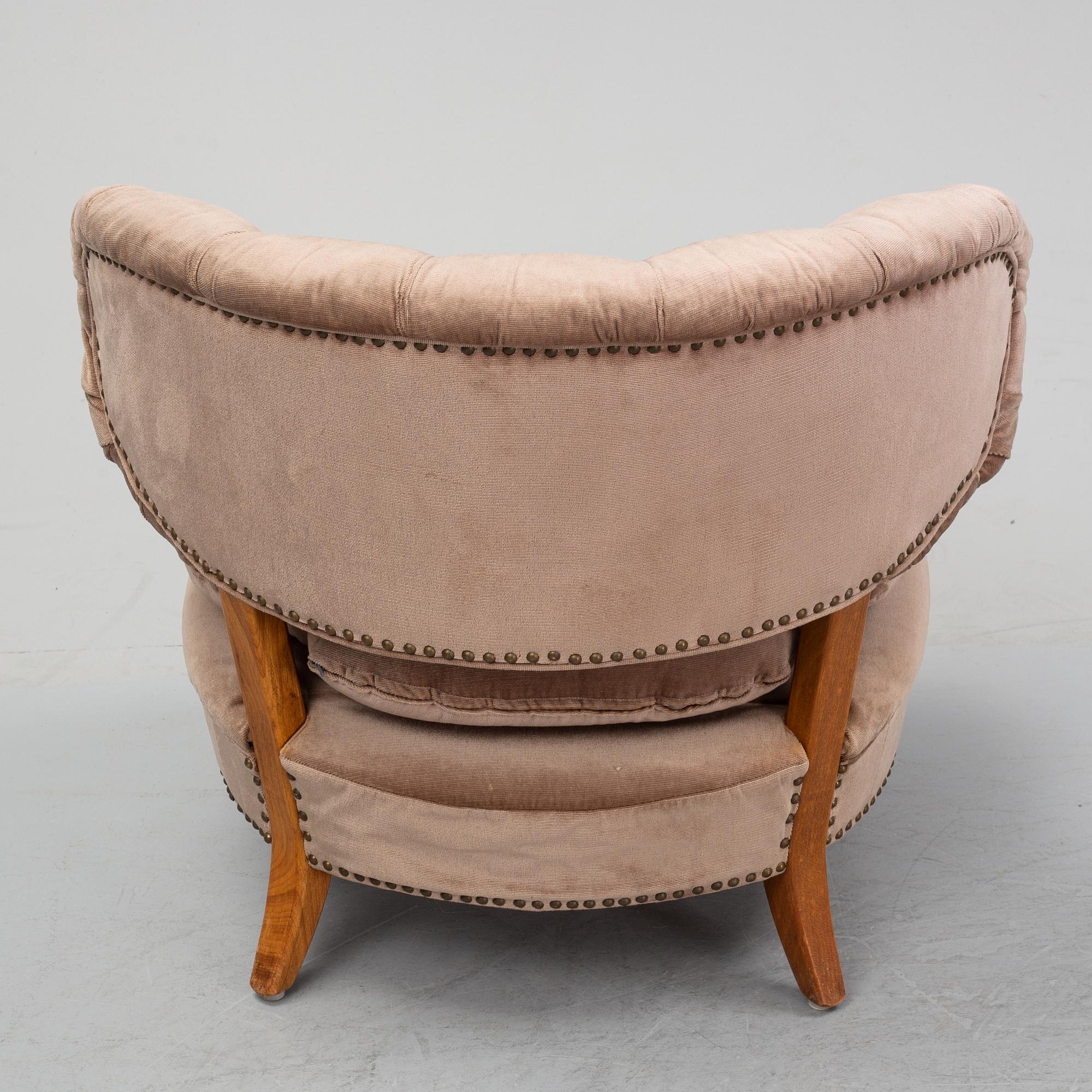 Otto Schulz, a "Schulz" easy chair, Jio Möbler, Jönköping, Sweden, mid 20th century.