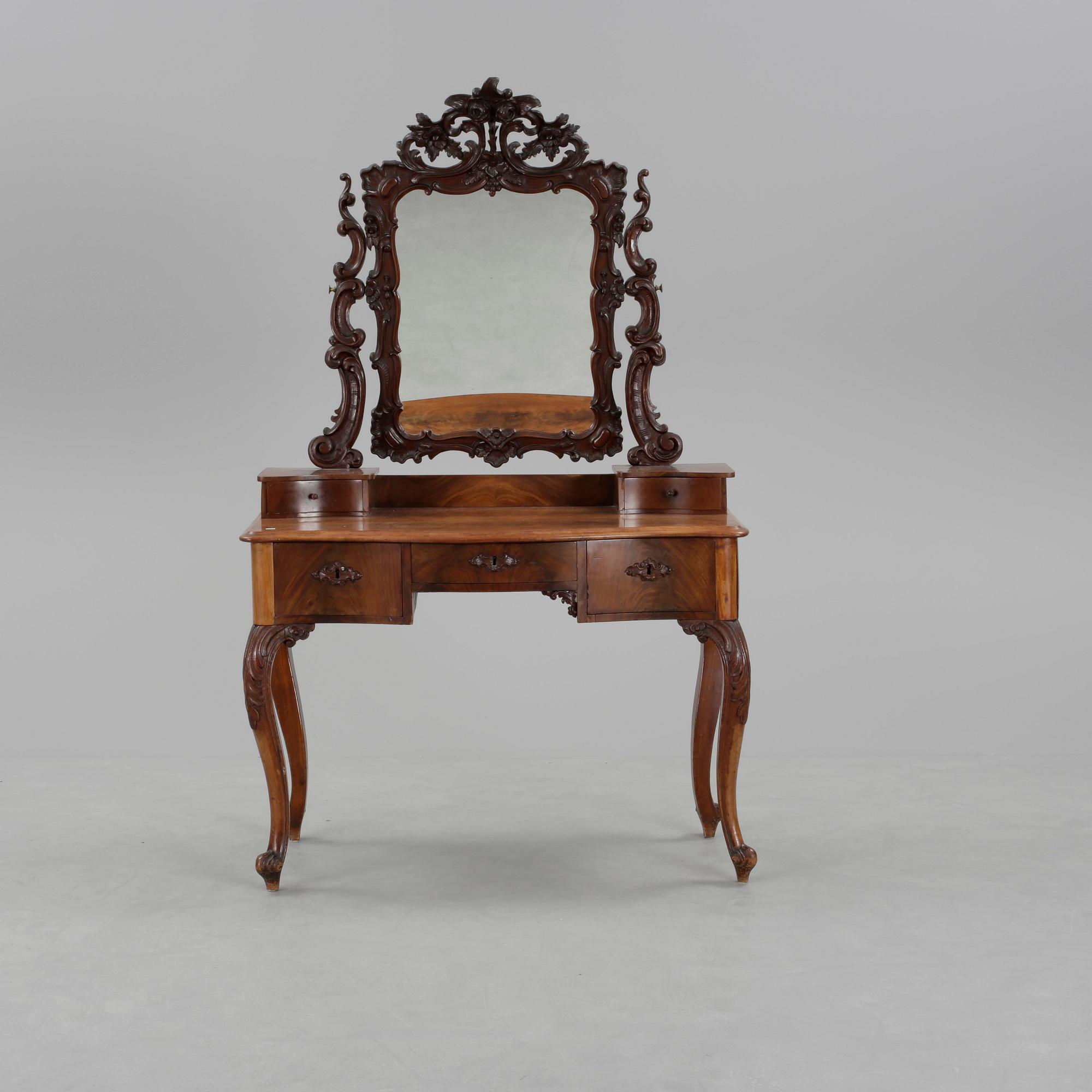 TOILETTEBORD/SMINKBORD, nyrokoko, 1800-talets andra hälft.