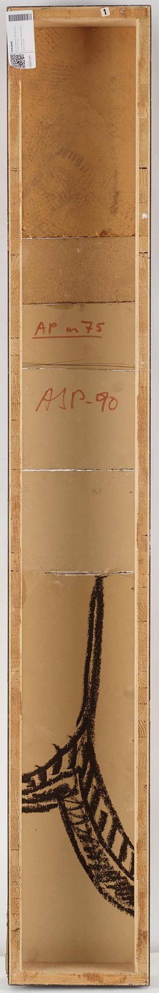 Arvid Pettersen, signed AJP and dated -90 on verso. Mixed media on panel.