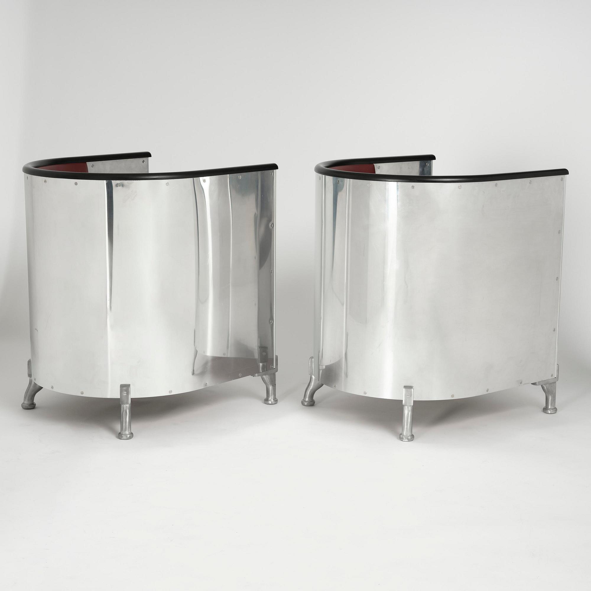 Mats Theselius, fåtöljer, ett par, "Aluminiumfåtölj", specialbeställda, Källemo, Värnamo, 2014.