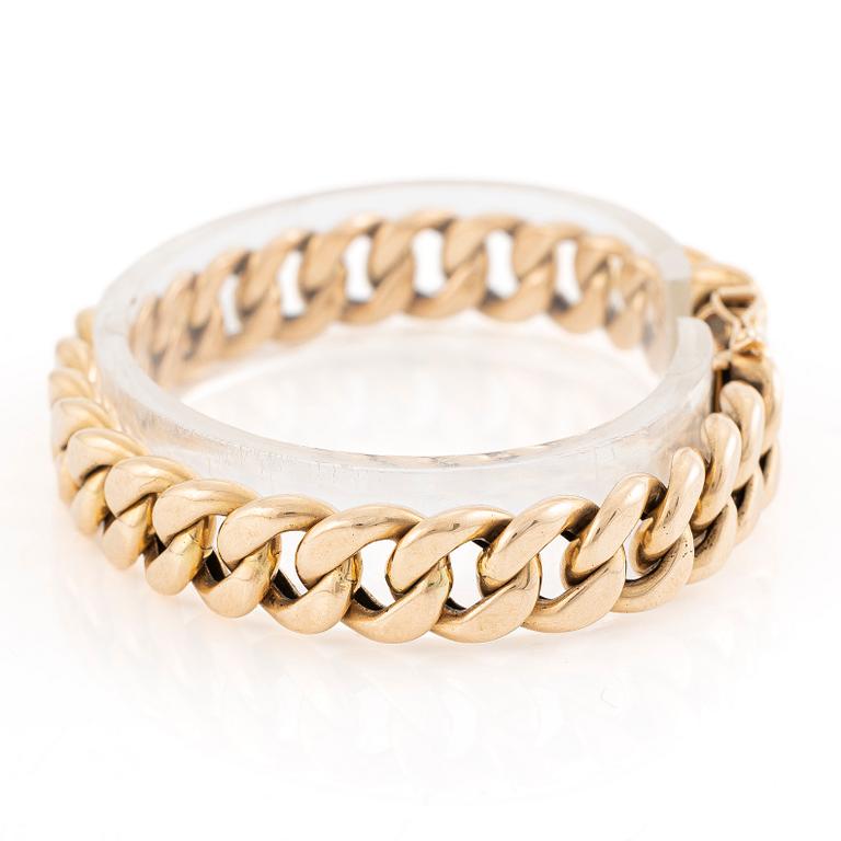 Armband, pansarlänk, 14K guld, Helsingfors 1964.