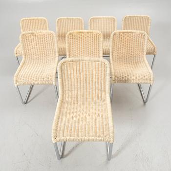 A. Lorenz, chairs, 8, Tecta, second half of the 20th century.