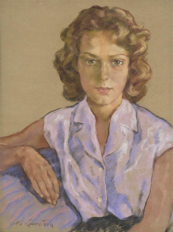 Lotte Laserstein, Girl in a purple blouse.