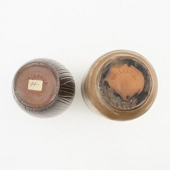 Arthur Andersson vaser 8 st Wallåkra 1900-talets mitt stengods.