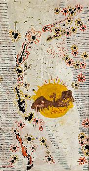 SVEN X:ET ERIXSON, mixed media on masonite, signed Sven Erixson.
